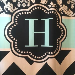 Cafe Press monogrammed Letter H shower curtain
